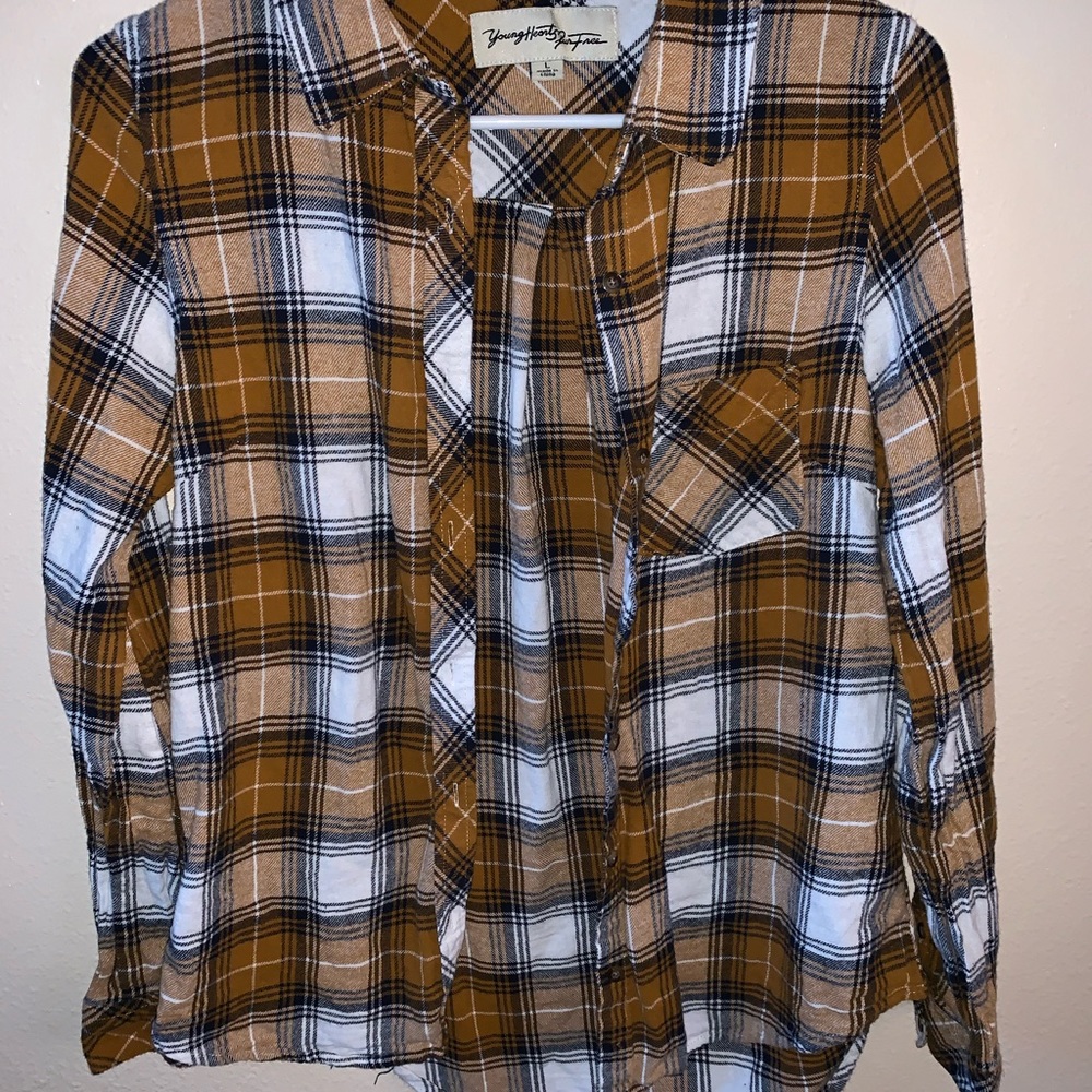 Mustard yellow flannel